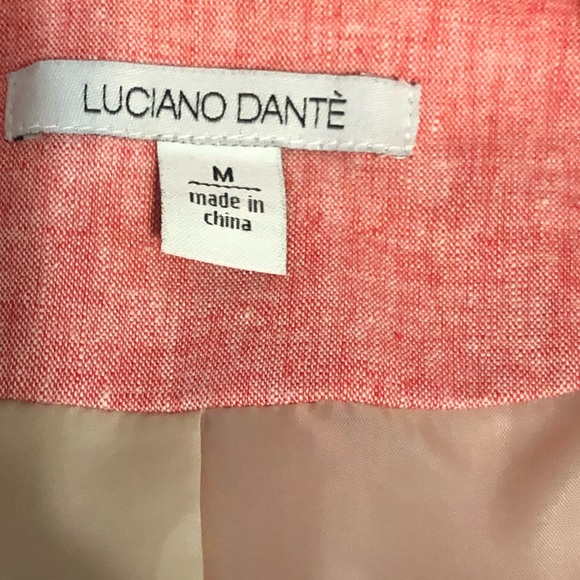 Luciano Dante Light Red Suit Blazer coat jacket - Picture 7 of 7